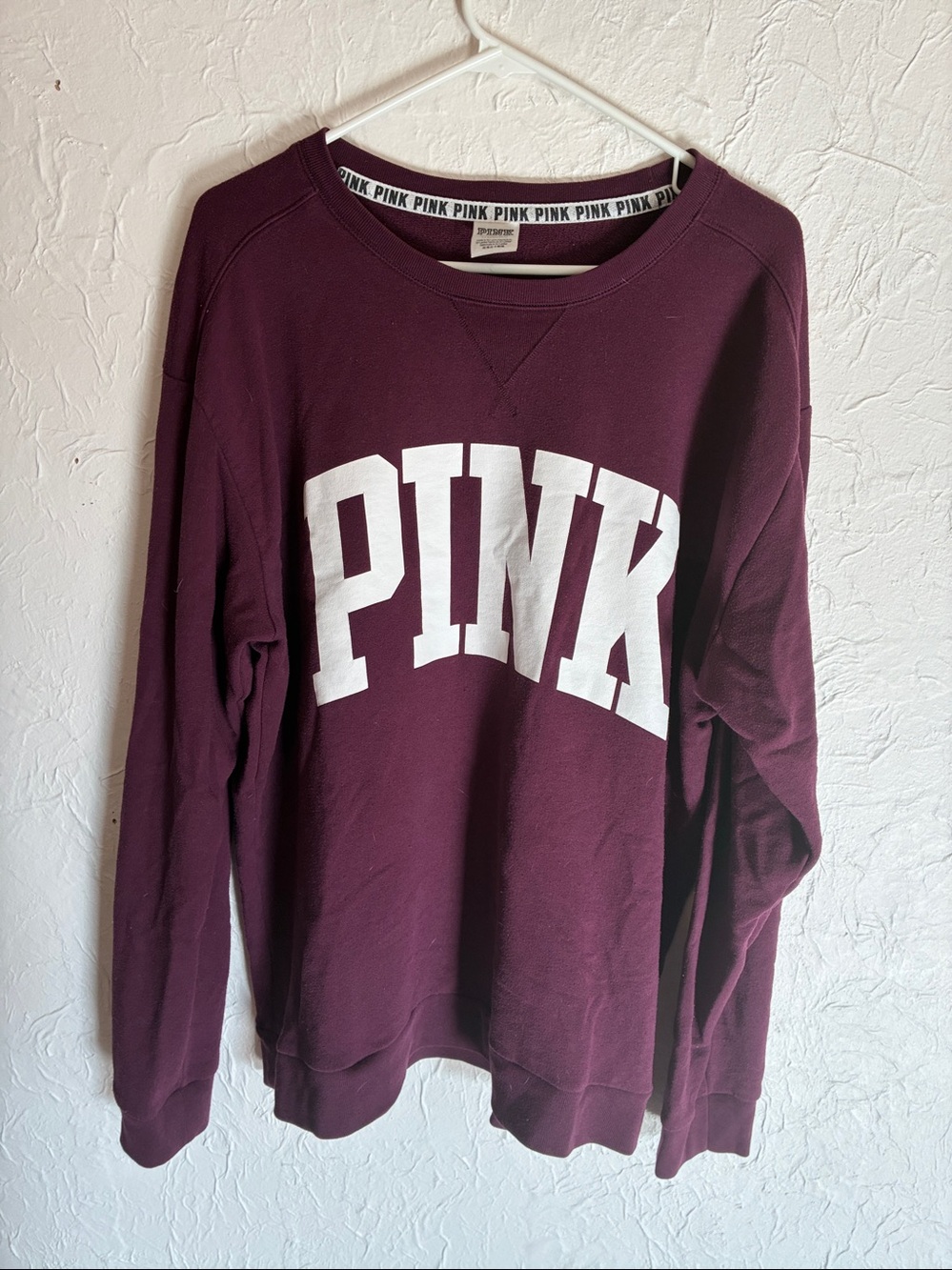 PINK Victoria's Secret Plum Crewneck sweatshirt & leggings with White Logo - Picture 7 of 11